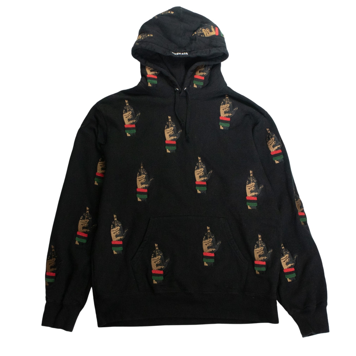 SUPREME X DEAD PREZ RBG MIDDLE FINGER HOODIE | Thrifty Towel