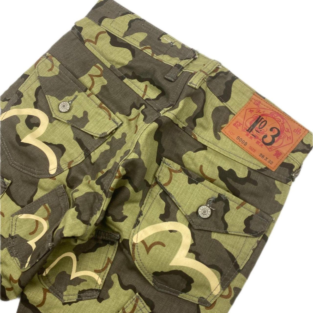 EVISU MULTI POCKET CAMO JEAN | Thrifty Towel
