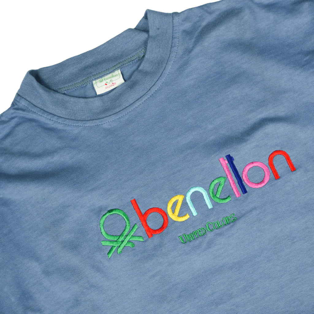 BENETTON SPELLOUT BLUE TEE - Benetton - Thrifty Towel 