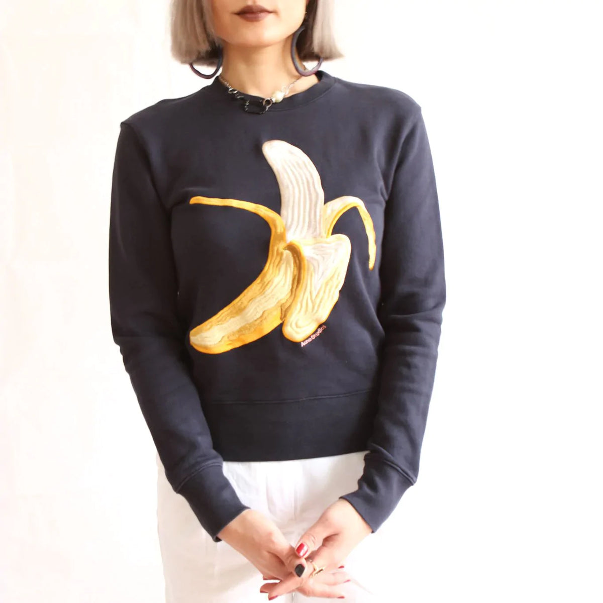 ACNE STUDIOS CASEY BANANA CREW SWEAT S Thrifty Towel