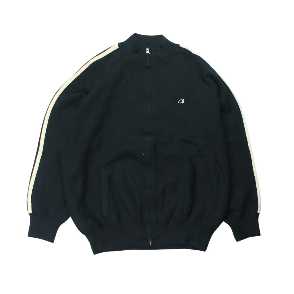 CORTIEZ KNITTED ZIP UP BLACK