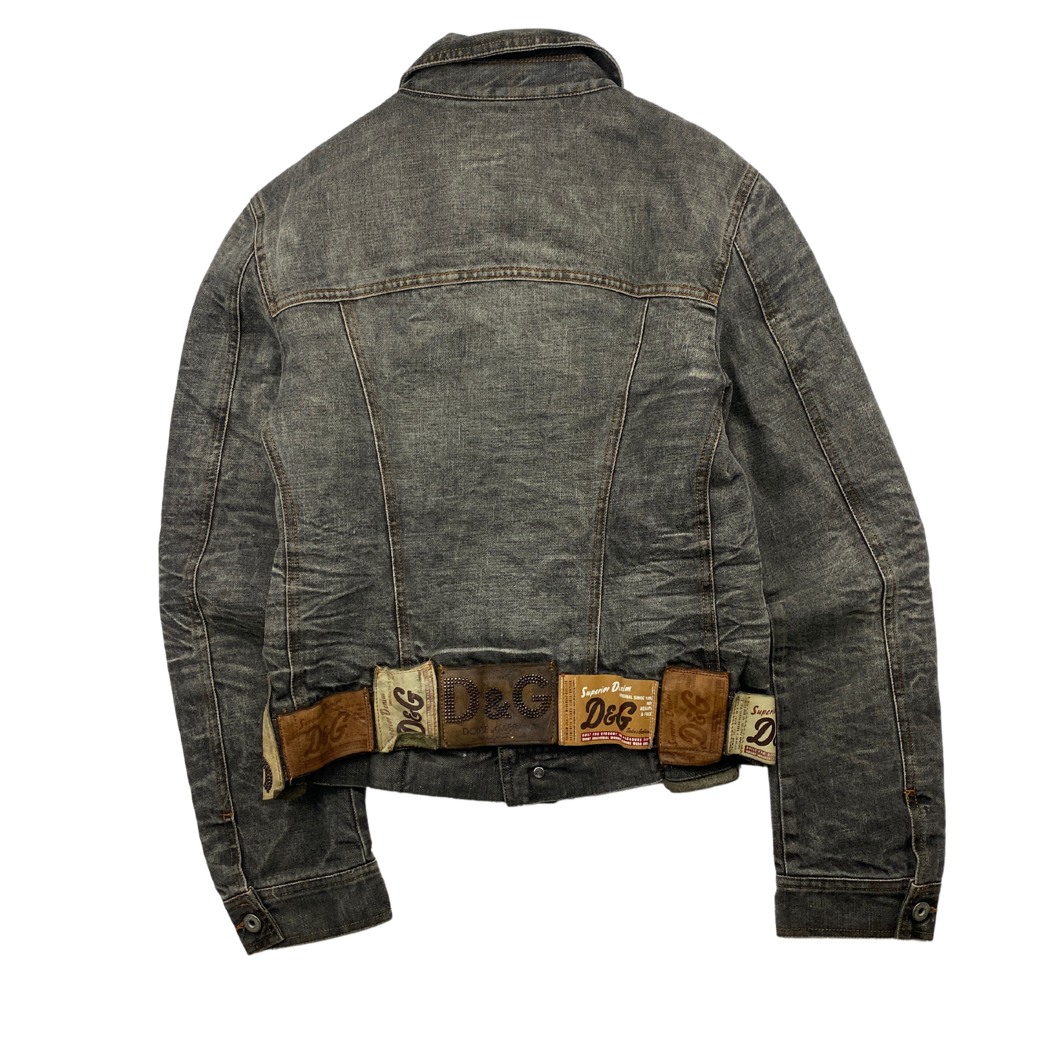 DOLCE AND GABBANA LEATHER PATCH DENIM (S) | Thrifty Towel