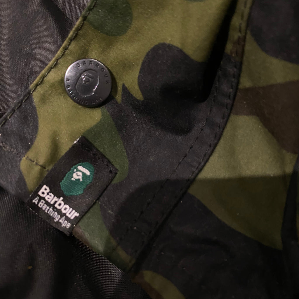 BARBOUR X BAPE SNOWBOARD BEDALE WAX JACKET