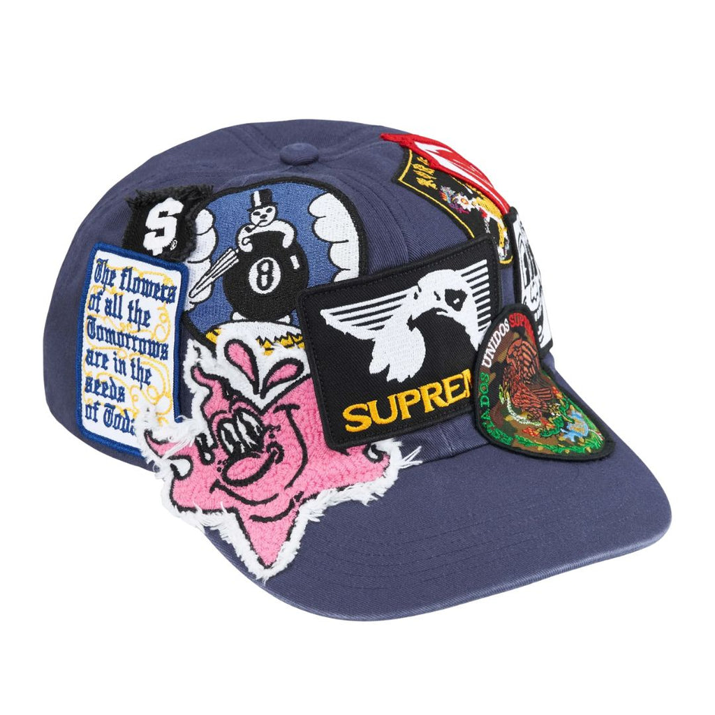 シュプリーム Supreme Patches 6-Panel SUPREME PATCHES 6-PANEL NAVY | Thrifty Towel