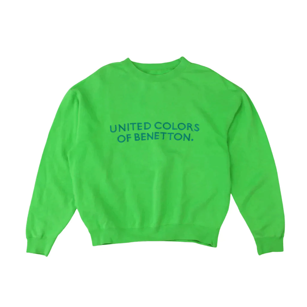 UNITED COLOURS OF BENETTON GREEN SPELLOUT CREW,  Benetton, Thrifty Towel 