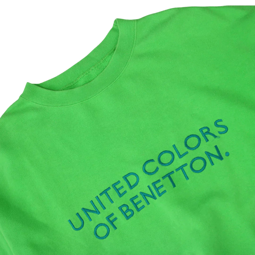UNITED COLOURS OF BENETTON GREEN SPELLOUT CREW,  Benetton, Thrifty Towel 