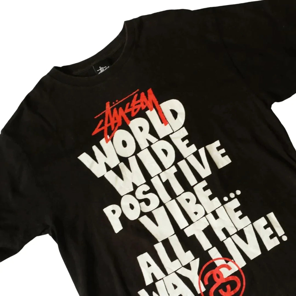 STUSSY WORLD WIDE POSITIVE VIBE TEE,  Stussy, Thrifty Towel 