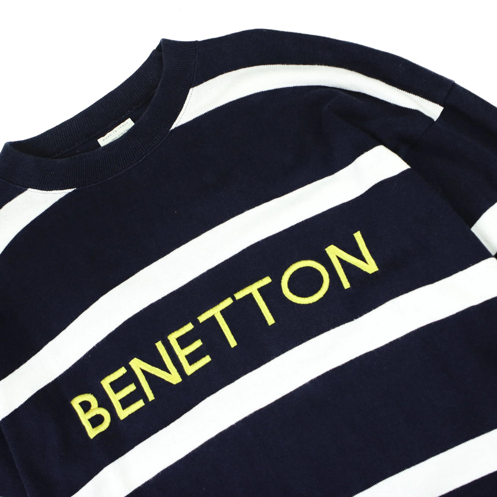 BENETTON STRIPED CREW SWEAT,  Benetton, Thrifty Towel 