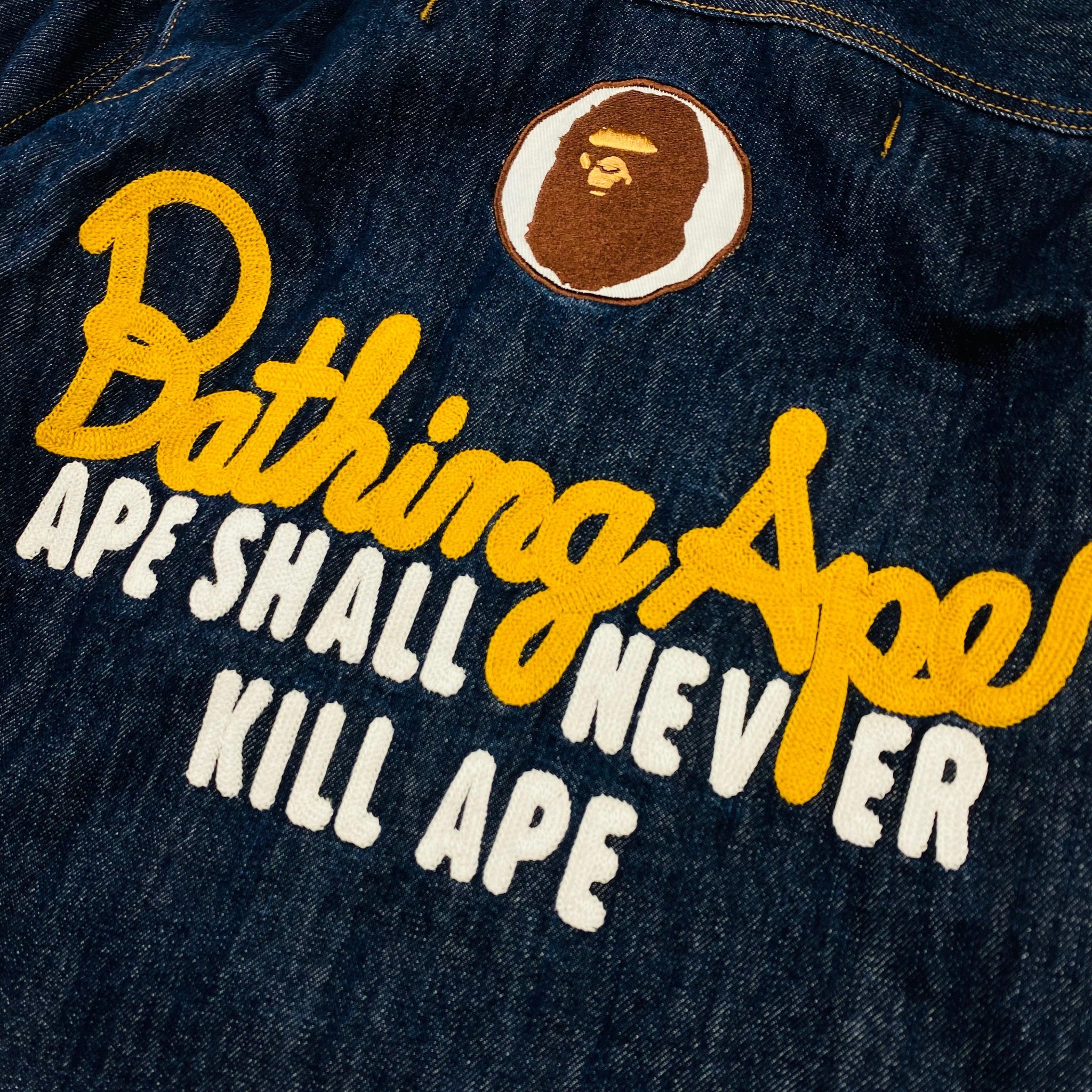 A BATHING APE CHAMPION DENIM JACKET (S) | Thrifty Towel