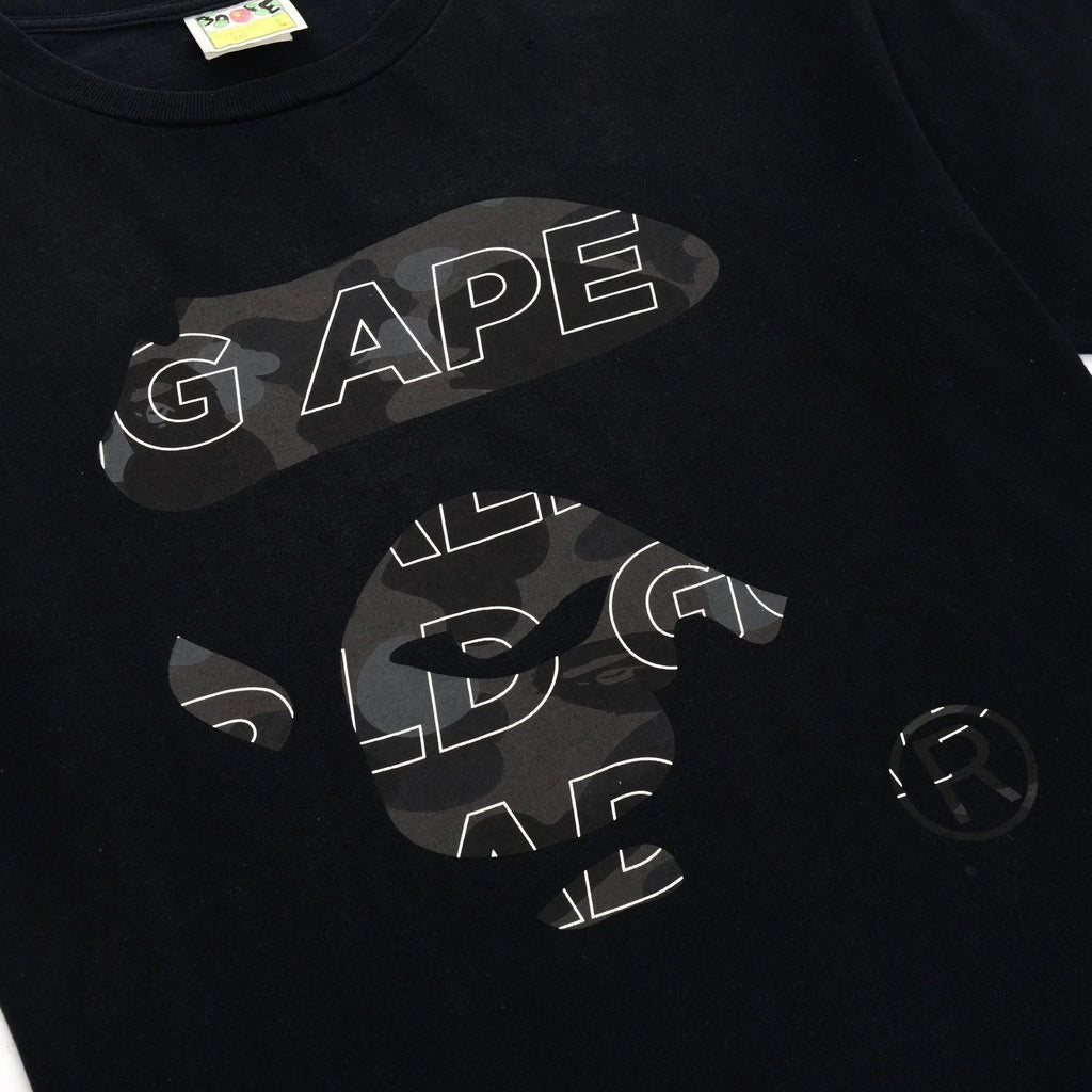 A BATHING APE SPELLOUT NOIR COLLEGE TEE,  A Bathing Ape, Thrifty Towel 