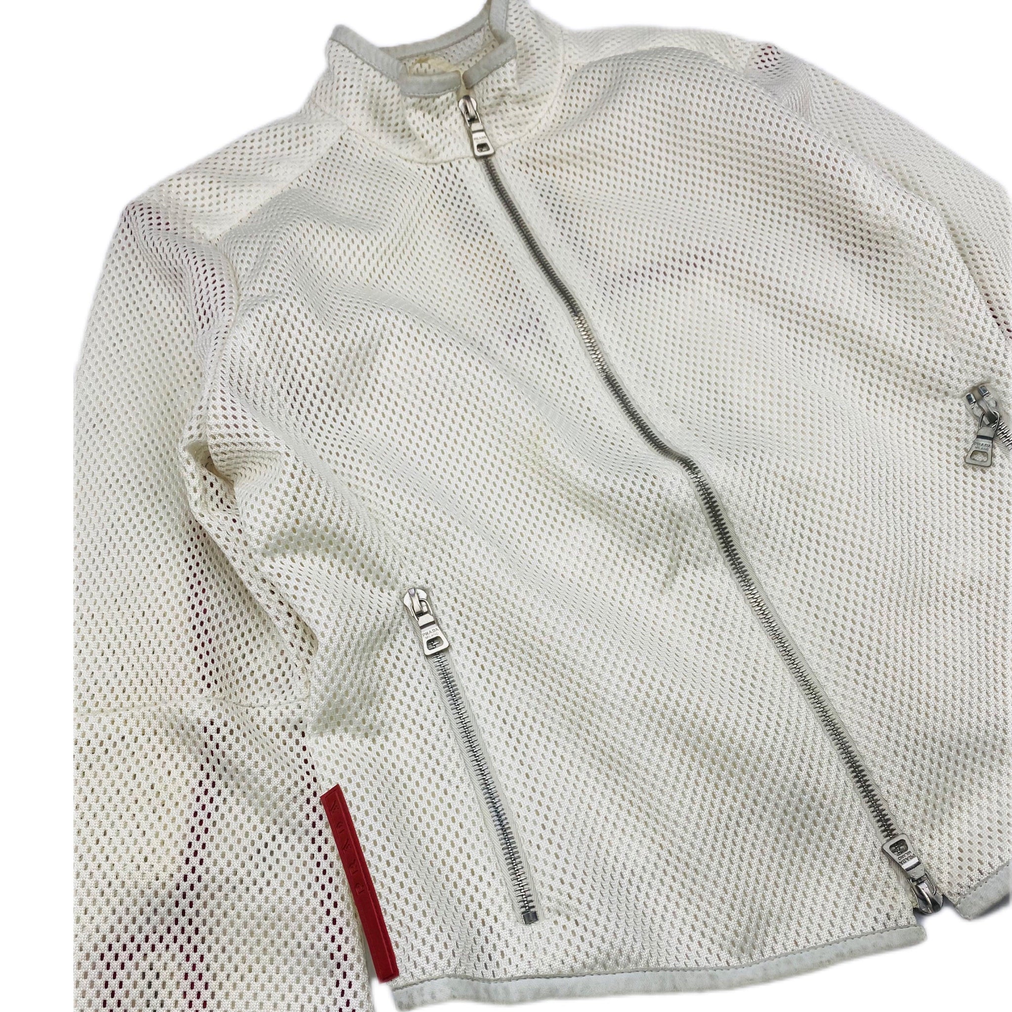 PRADA SPORT S/S 1999S MESH BIKER JACKET (S) | Thrifty Towel