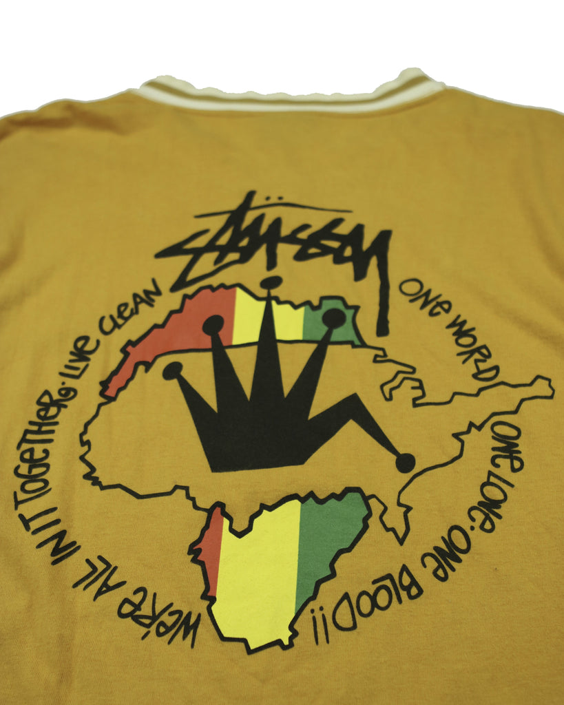 STUSSY ONE WORLD AFRICA TEE (L) - Stussy - Thrifty Towel 